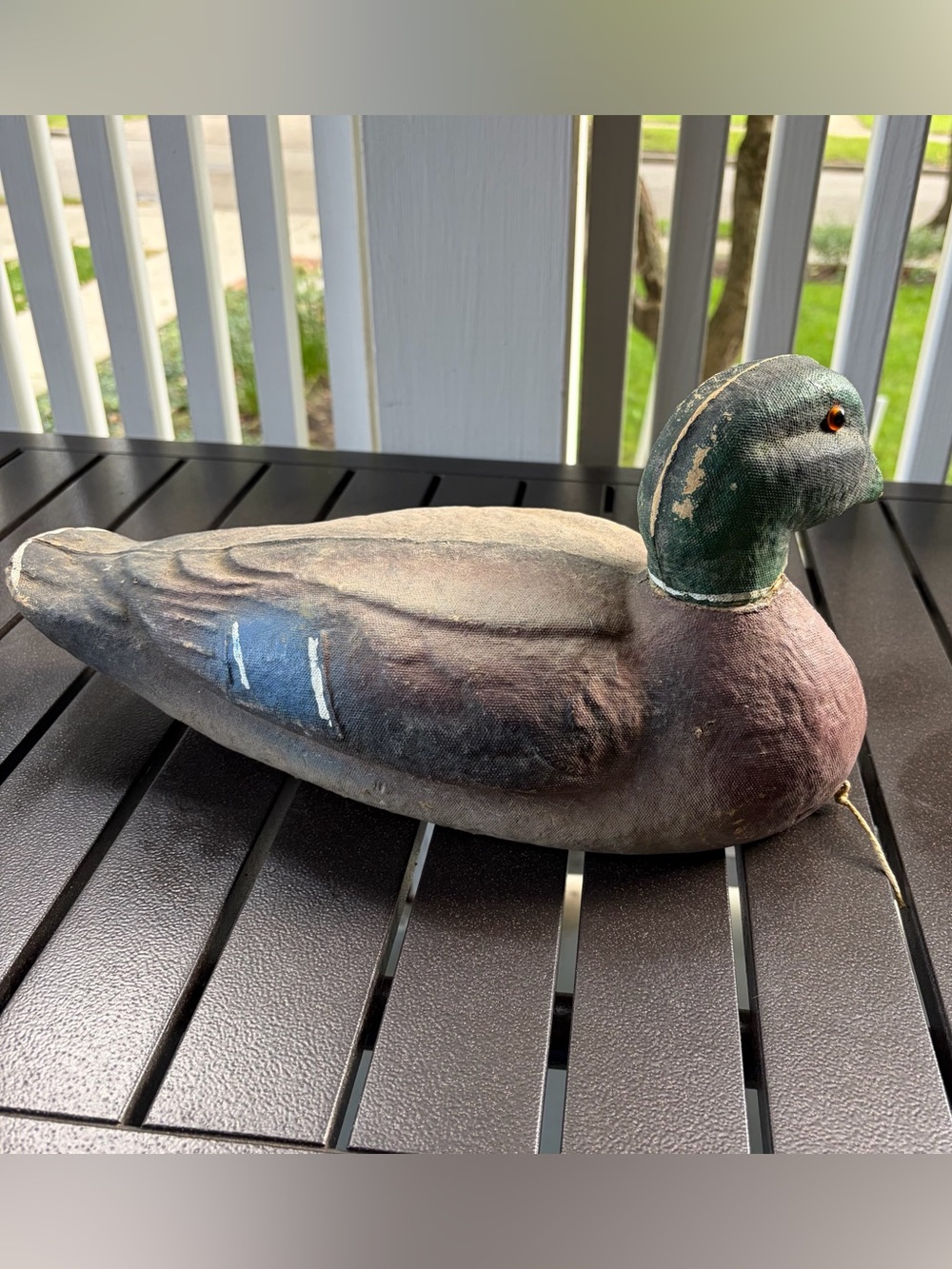 Vtg Victor Veri-Lite Mallard Duck Decoy Mated Pair Glass Eyes Animal Trap Co PA - Picture 5 of 15